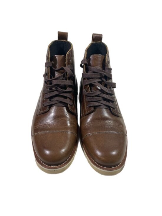 Helm Lou Boots Men\'s Size 8.5 Brown Leather Lace Up Made In Brazil Casual main image 5